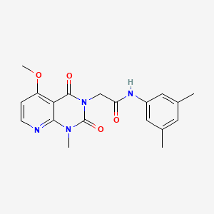 molecular formula C19H20N4O4 B11287106 N-(3,5-dimethylphenyl)-2-(5-methoxy-1-methyl-2,4-dioxo-1,2-dihydropyrido[2,3-d]pyrimidin-3(4H)-yl)acetamide 