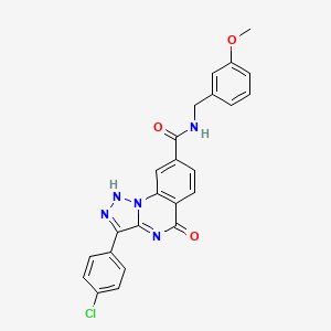 3-(4-chlorophenyl)-N-(3-methoxybenzyl)-5-oxo-4,5-dihydro-[1,2,3]triazolo[1,5-a]quinazoline-8-carboxamide