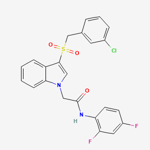 2-(3-((3-chlorobenzyl)sulfonyl)-1H-indol-1-yl)-N-(2,4-difluorophenyl)acetamide