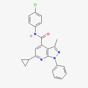 N-(4-chlorophenyl)-6-cyclopropyl-3-methyl-1-phenyl-1H-pyrazolo[3,4-b]pyridine-4-carboxamide