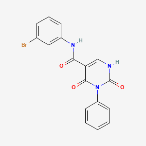 molecular formula C17H12BrN3O3 B11287215 N-(3-bromophenyl)-2,4-dioxo-3-phenyl-1,2,3,4-tetrahydropyrimidine-5-carboxamide 