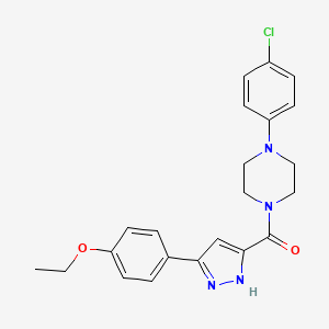 1-(4-Chlorophenyl)-4-[3-(4-ethoxyphenyl)-1H-pyrazole-5-carbonyl]piperazine