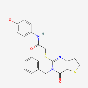 2-((3-benzyl-4-oxo-3,4,6,7-tetrahydrothieno[3,2-d]pyrimidin-2-yl)thio)-N-(4-methoxyphenyl)acetamide