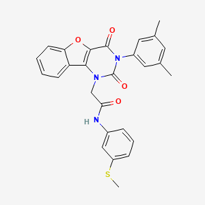 2-(3-(3,5-dimethylphenyl)-2,4-dioxo-3,4-dihydrobenzofuro[3,2-d]pyrimidin-1(2H)-yl)-N-(3-(methylthio)phenyl)acetamide