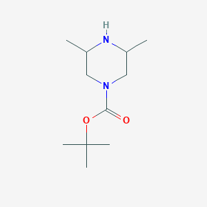 molecular formula C11H22N2O2 B112873 叔丁基3,5-二甲基哌嗪-1-羧酸酯 CAS No. 639068-43-2