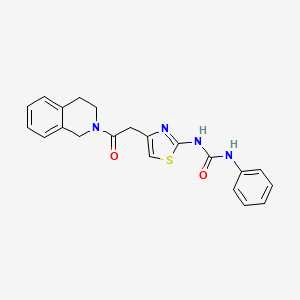 1-(4-(2-(3,4-dihydroisoquinolin-2(1H)-yl)-2-oxoethyl)thiazol-2-yl)-3-phenylurea