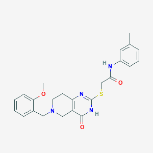 2-{[6-(2-methoxybenzyl)-4-oxo-3,4,5,6,7,8-hexahydropyrido[4,3-d]pyrimidin-2-yl]sulfanyl}-N-(3-methylphenyl)acetamide