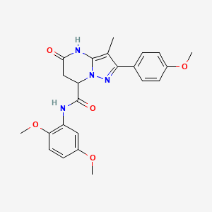 N-(2,5-dimethoxyphenyl)-5-hydroxy-2-(4-methoxyphenyl)-3-methyl-6,7-dihydropyrazolo[1,5-a]pyrimidine-7-carboxamide