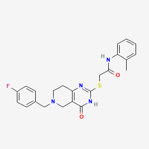 2-{[6-(4-fluorobenzyl)-4-oxo-3,4,5,6,7,8-hexahydropyrido[4,3-d]pyrimidin-2-yl]sulfanyl}-N-(2-methylphenyl)acetamide