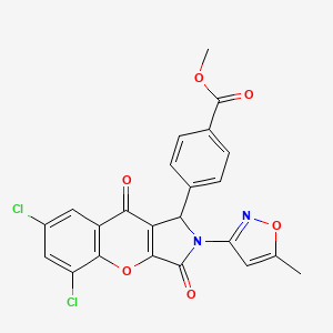 Methyl 4-[5,7-dichloro-2-(5-methyl-1,2-oxazol-3-yl)-3,9-dioxo-1,2,3,9-tetrahydrochromeno[2,3-c]pyrrol-1-yl]benzoate