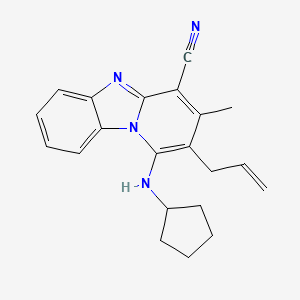 1-(Cyclopentylamino)-3-methyl-2-(prop-2-en-1-yl)pyrido[1,2-a]benzimidazole-4-carbonitrile