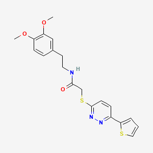 N-(3,4-dimethoxyphenethyl)-2-((6-(thiophen-2-yl)pyridazin-3-yl)thio)acetamide