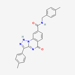 molecular formula C25H21N5O2 B11287548 N-(4-methylbenzyl)-5-oxo-3-(p-tolyl)-4,5-dihydro-[1,2,3]triazolo[1,5-a]quinazoline-8-carboxamide 