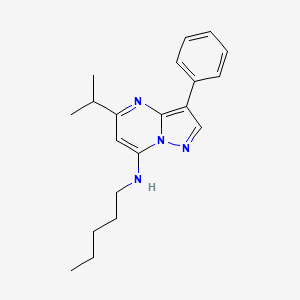 N-pentyl-3-phenyl-5-(propan-2-yl)pyrazolo[1,5-a]pyrimidin-7-amine