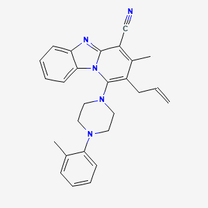 3-Methyl-1-[4-(2-methylphenyl)piperazin-1-yl]-2-(prop-2-en-1-yl)pyrido[1,2-a]benzimidazole-4-carbonitrile