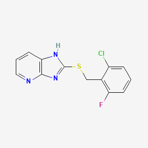 molecular formula C13H9ClFN3S B11287576 2-[(2-chloro-6-fluorobenzyl)sulfanyl]-3H-imidazo[4,5-b]pyridine 