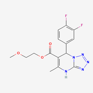 molecular formula C15H15F2N5O3 B11287607 2-Methoxyethyl 7-(3,4-difluorophenyl)-5-methyl-4,7-dihydrotetrazolo[1,5-a]pyrimidine-6-carboxylate 