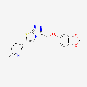 3-[(1,3-Benzodioxol-5-yloxy)methyl]-6-(6-methylpyridin-3-yl)[1,3]thiazolo[2,3-c][1,2,4]triazole