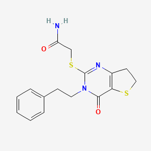 2-((4-Oxo-3-phenethyl-3,4,6,7-tetrahydrothieno[3,2-d]pyrimidin-2-yl)thio)acetamide