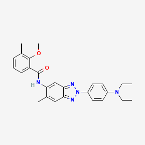 molecular formula C26H29N5O2 B11287628 N-{2-[4-(diethylamino)phenyl]-6-methyl-2H-benzotriazol-5-yl}-2-methoxy-3-methylbenzamide 