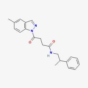 4-(5-methyl-1H-indazol-1-yl)-4-oxo-N-(2-phenylpropyl)butanamide