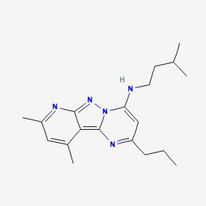 11,13-dimethyl-N-(3-methylbutyl)-4-propyl-3,7,8,10-tetrazatricyclo[7.4.0.02,7]trideca-1,3,5,8,10,12-hexaen-6-amine