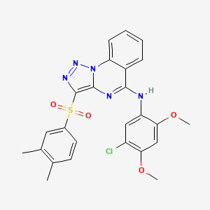 N-(5-chloro-2,4-dimethoxyphenyl)-3-[(3,4-dimethylphenyl)sulfonyl][1,2,3]triazolo[1,5-a]quinazolin-5-amine