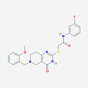 N-(3-fluorophenyl)-2-{[6-(2-methoxybenzyl)-4-oxo-3,4,5,6,7,8-hexahydropyrido[4,3-d]pyrimidin-2-yl]sulfanyl}acetamide