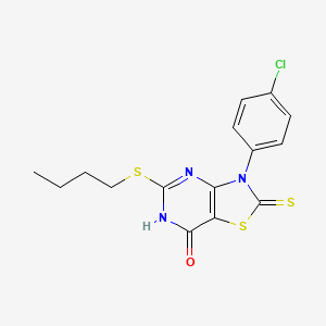 5-(butylthio)-3-(4-chlorophenyl)-2-thioxo-2,3-dihydrothiazolo[4,5-d]pyrimidin-7(6H)-one