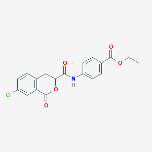 ethyl 4-{[(7-chloro-1-oxo-3,4-dihydro-1H-isochromen-3-yl)carbonyl]amino}benzoate