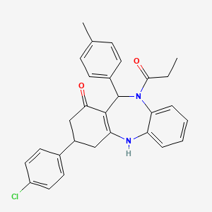 molecular formula C29H27ClN2O2 B11287745 C29H27ClN2O2 