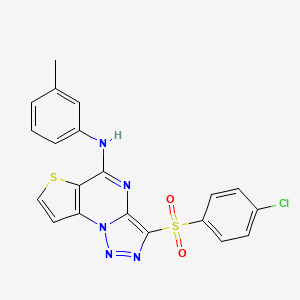 3-[(4-chlorophenyl)sulfonyl]-N-(3-methylphenyl)thieno[2,3-e][1,2,3]triazolo[1,5-a]pyrimidin-5-amine