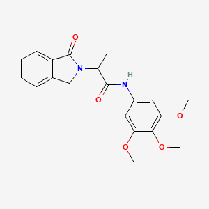 molecular formula C20H22N2O5 B11287764 2-(1-oxo-1,3-dihydro-2H-isoindol-2-yl)-N-(3,4,5-trimethoxyphenyl)propanamide 