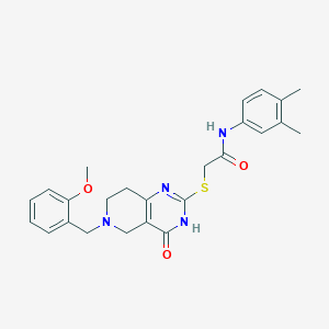 N-(3,4-dimethylphenyl)-2-{[6-(2-methoxybenzyl)-4-oxo-3,4,5,6,7,8-hexahydropyrido[4,3-d]pyrimidin-2-yl]sulfanyl}acetamide