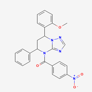 [7-(2-methoxyphenyl)-5-phenyl-6,7-dihydro[1,2,4]triazolo[1,5-a]pyrimidin-4(5H)-yl](4-nitrophenyl)methanone