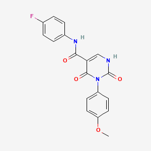 N-(4-fluorophenyl)-3-(4-methoxyphenyl)-2,4-dioxo-1,2,3,4-tetrahydropyrimidine-5-carboxamide