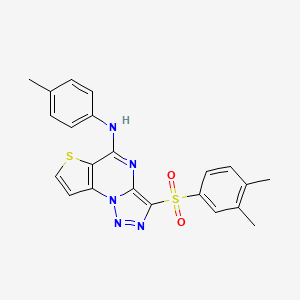 3-[(3,4-dimethylphenyl)sulfonyl]-N-(4-methylphenyl)thieno[2,3-e][1,2,3]triazolo[1,5-a]pyrimidin-5-amine