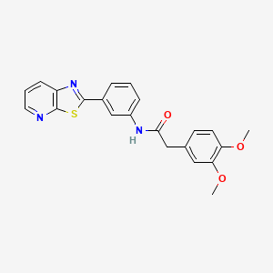 2-(3,4-dimethoxyphenyl)-N-(3-(thiazolo[5,4-b]pyridin-2-yl)phenyl)acetamide