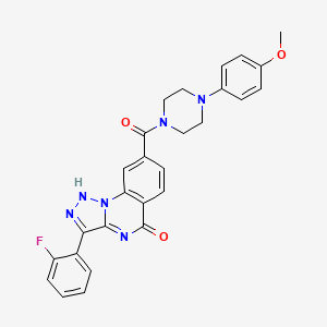 3-(2-fluorophenyl)-8-(4-(4-methoxyphenyl)piperazine-1-carbonyl)-[1,2,3]triazolo[1,5-a]quinazolin-5(4H)-one