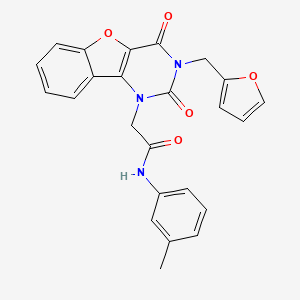 2-(3-(furan-2-ylmethyl)-2,4-dioxo-3,4-dihydrobenzofuro[3,2-d]pyrimidin-1(2H)-yl)-N-(m-tolyl)acetamide