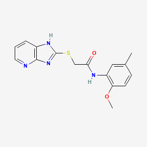 molecular formula C16H16N4O2S B11287903 2-(3H-imidazo[4,5-b]pyridin-2-ylsulfanyl)-N-(2-methoxy-5-methylphenyl)acetamide 