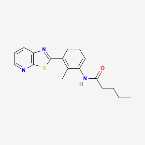 N-(2-methyl-3-(thiazolo[5,4-b]pyridin-2-yl)phenyl)pentanamide