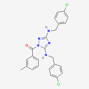 {3,5-bis[(4-chlorobenzyl)amino]-1H-1,2,4-triazol-1-yl}(3-methylphenyl)methanone