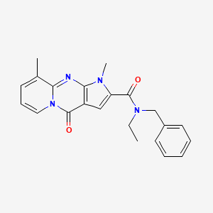 N-benzyl-N-ethyl-1,9-dimethyl-4-oxo-1,4-dihydropyrido[1,2-a]pyrrolo[2,3-d]pyrimidine-2-carboxamide