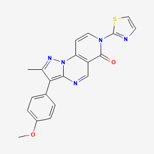 3-(4-methoxyphenyl)-2-methyl-7-(1,3-thiazol-2-yl)pyrazolo[1,5-a]pyrido[3,4-e]pyrimidin-6(7H)-one