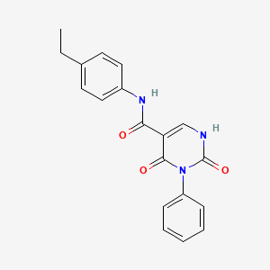 molecular formula C19H17N3O3 B11288005 N-(4-ethylphenyl)-2,4-dioxo-3-phenyl-1,2,3,4-tetrahydropyrimidine-5-carboxamide 