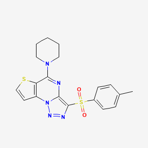 3-[(4-Methylphenyl)sulfonyl]-5-piperidinothieno[2,3-E][1,2,3]triazolo[1,5-A]pyrimidine