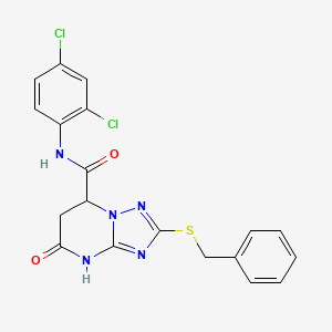 2-(benzylsulfanyl)-N-(2,4-dichlorophenyl)-5-oxo-4,5,6,7-tetrahydro[1,2,4]triazolo[1,5-a]pyrimidine-7-carboxamide