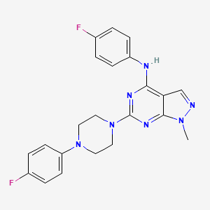 N-(4-fluorophenyl)-6-[4-(4-fluorophenyl)piperazin-1-yl]-1-methyl-1H-pyrazolo[3,4-d]pyrimidin-4-amine