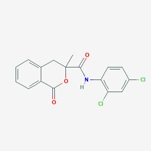 molecular formula C17H13Cl2NO3 B11288074 N-(2,4-dichlorophenyl)-3-methyl-1-oxo-3,4-dihydro-1H-isochromene-3-carboxamide 